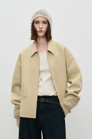 100% wool minimalist double-sided fabric jacket | 3 color