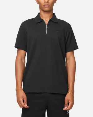 Adidas Essentials Waffle Polo T-Shirt Black
