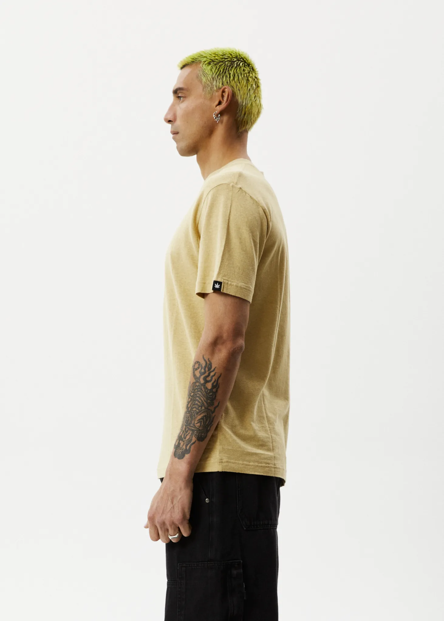 AFENDS Mens Classic - Retro Fit Tee - Camel