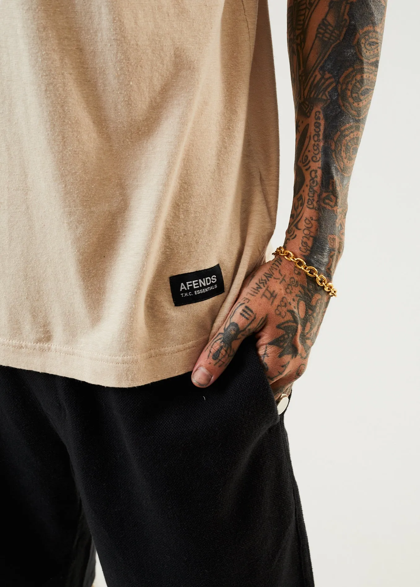 AFENDS Mens Classic - Retro Tee - Bone