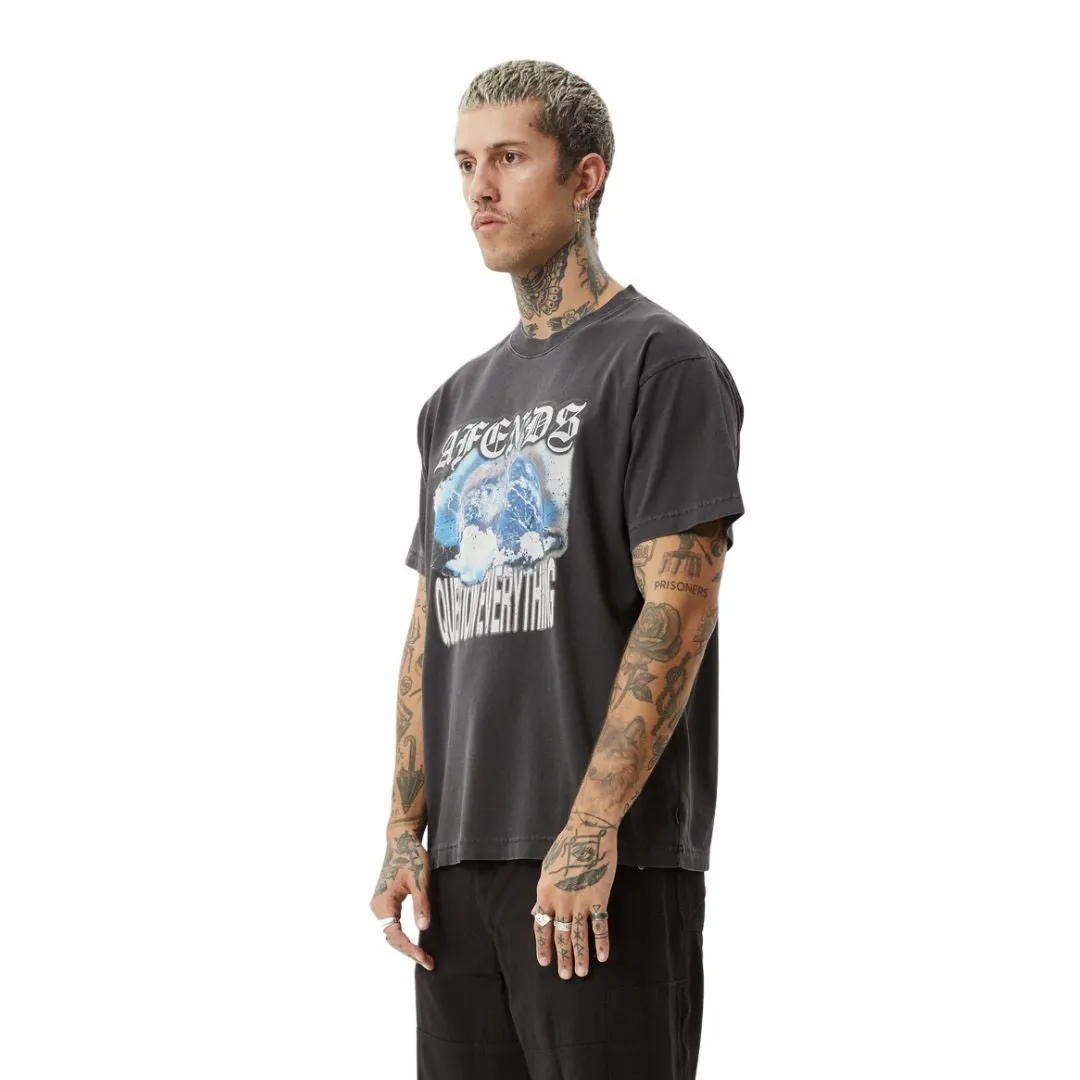 Afends Return Boxy T-Shirt - Stone Black