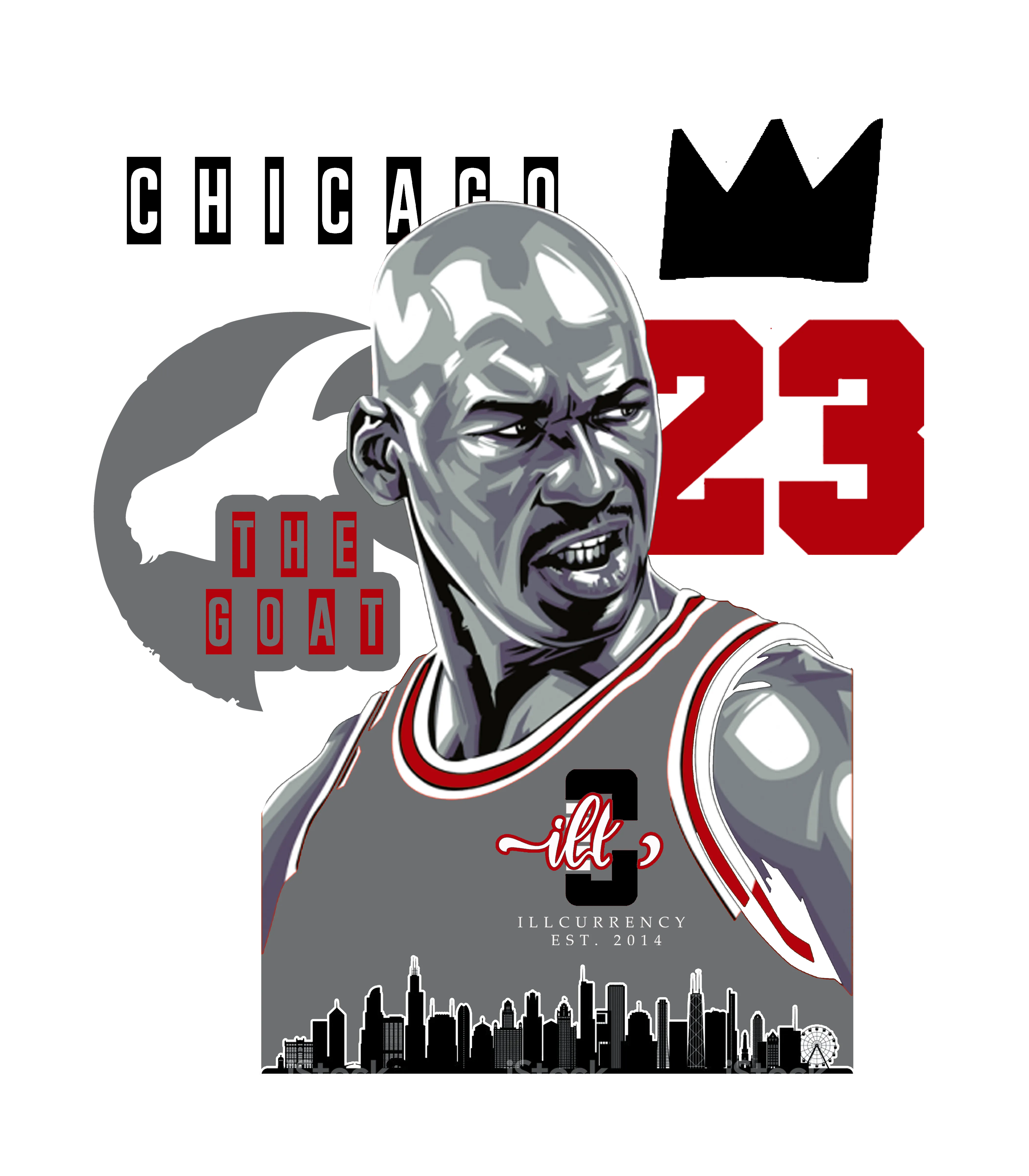 Air Jordan 3 White Cement Reimagined - White T-Shirt (The Goat)