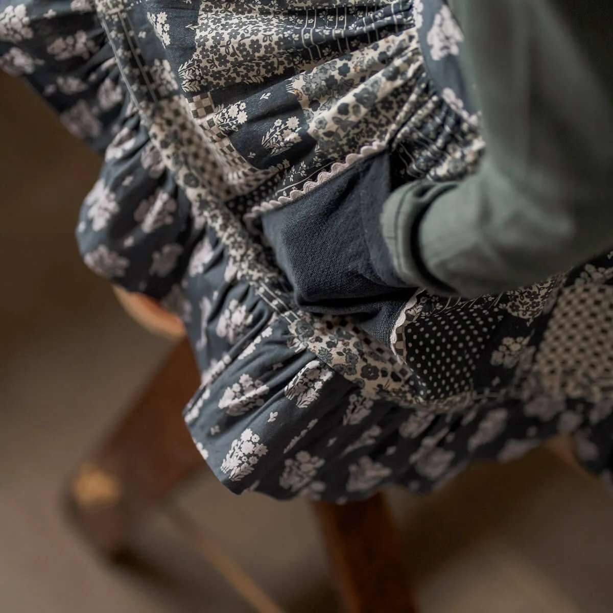 Aria Skirt in Patchwork Print Floral by Little Cotton Clothes