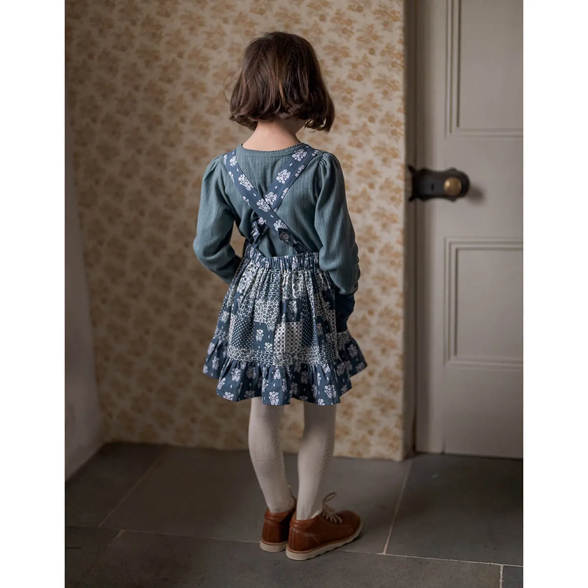 Aria Skirt in Patchwork Print Floral by Little Cotton Clothes
