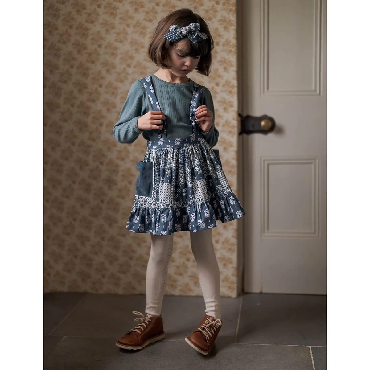 Aria Skirt in Patchwork Print Floral by Little Cotton Clothes