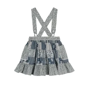Aria Skirt in Patchwork Print Floral by Little Cotton Clothes