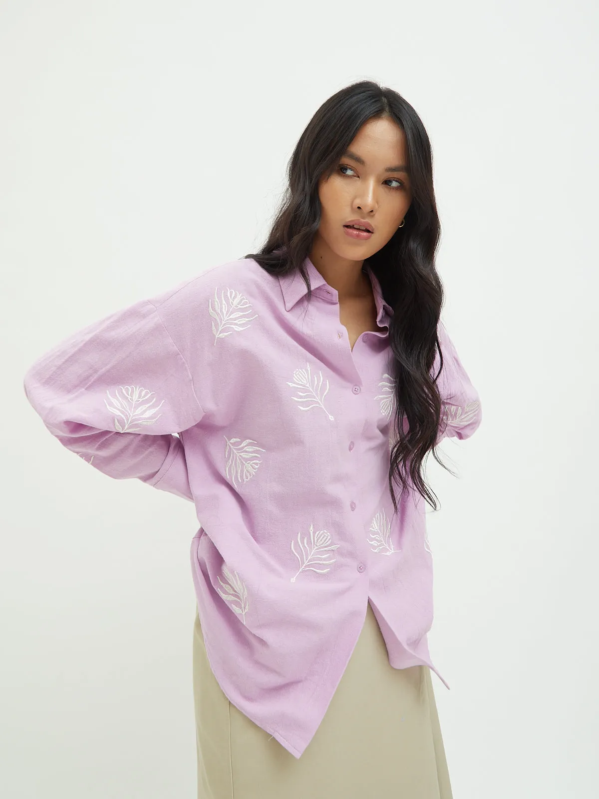 Aster Embroidery Shirt