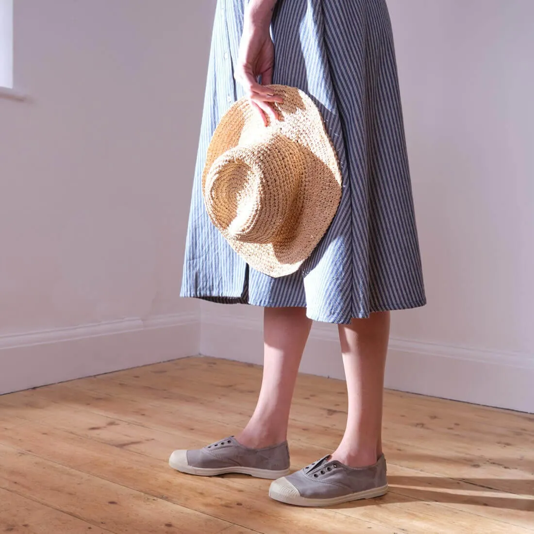 Aubrey Cotton & Linen Vintage Shirt Dress | Blue Stripe