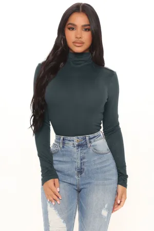 Avia Mock Neck Top - Teal