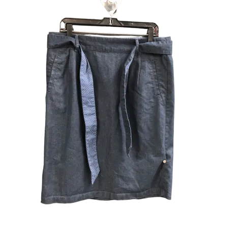 Blue Denim Skirt Midi Laura Scott, Size 12