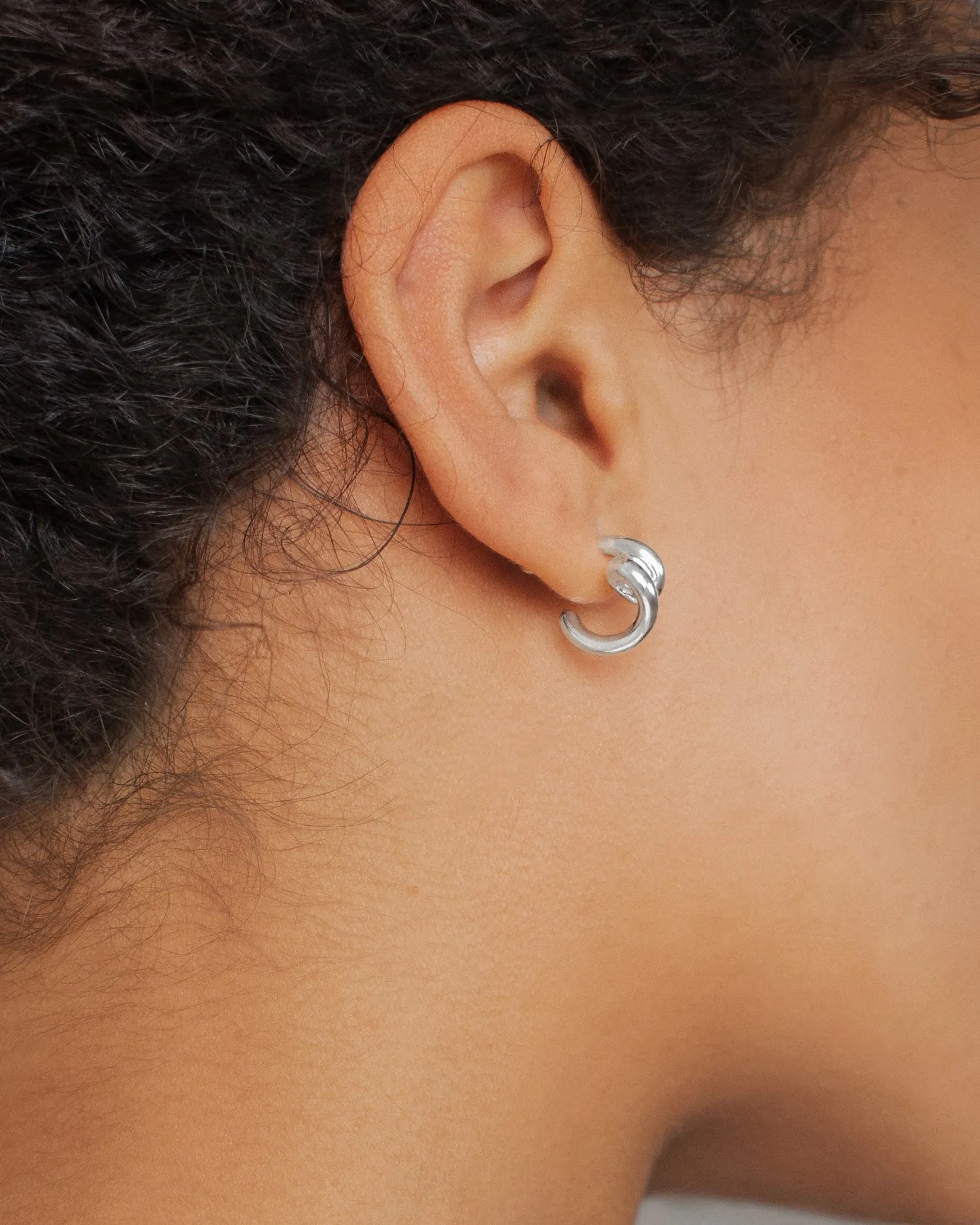 Breeze small hoops silver
