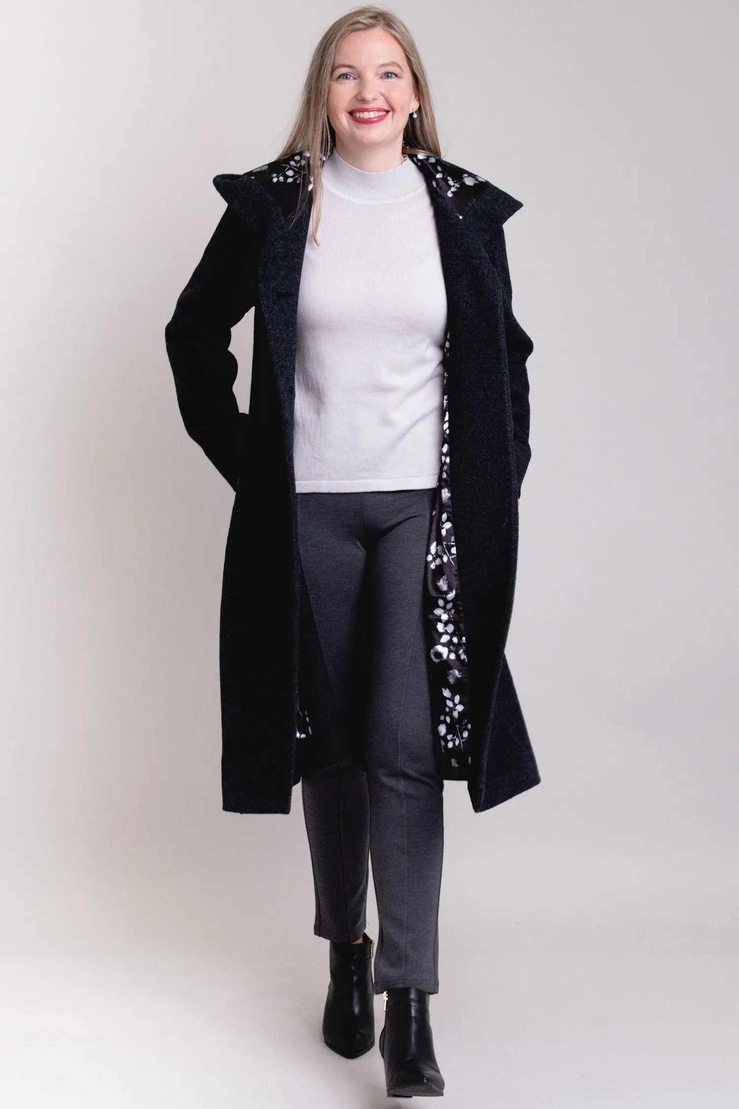 Britt Coat, Charcoal, Wool