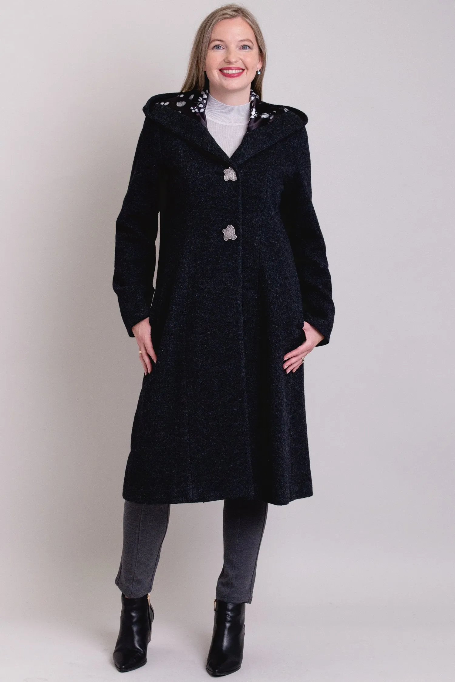 Britt Coat, Charcoal, Wool
