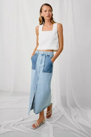 CALABASAS SKIRT - TATTERED PATCHWORK