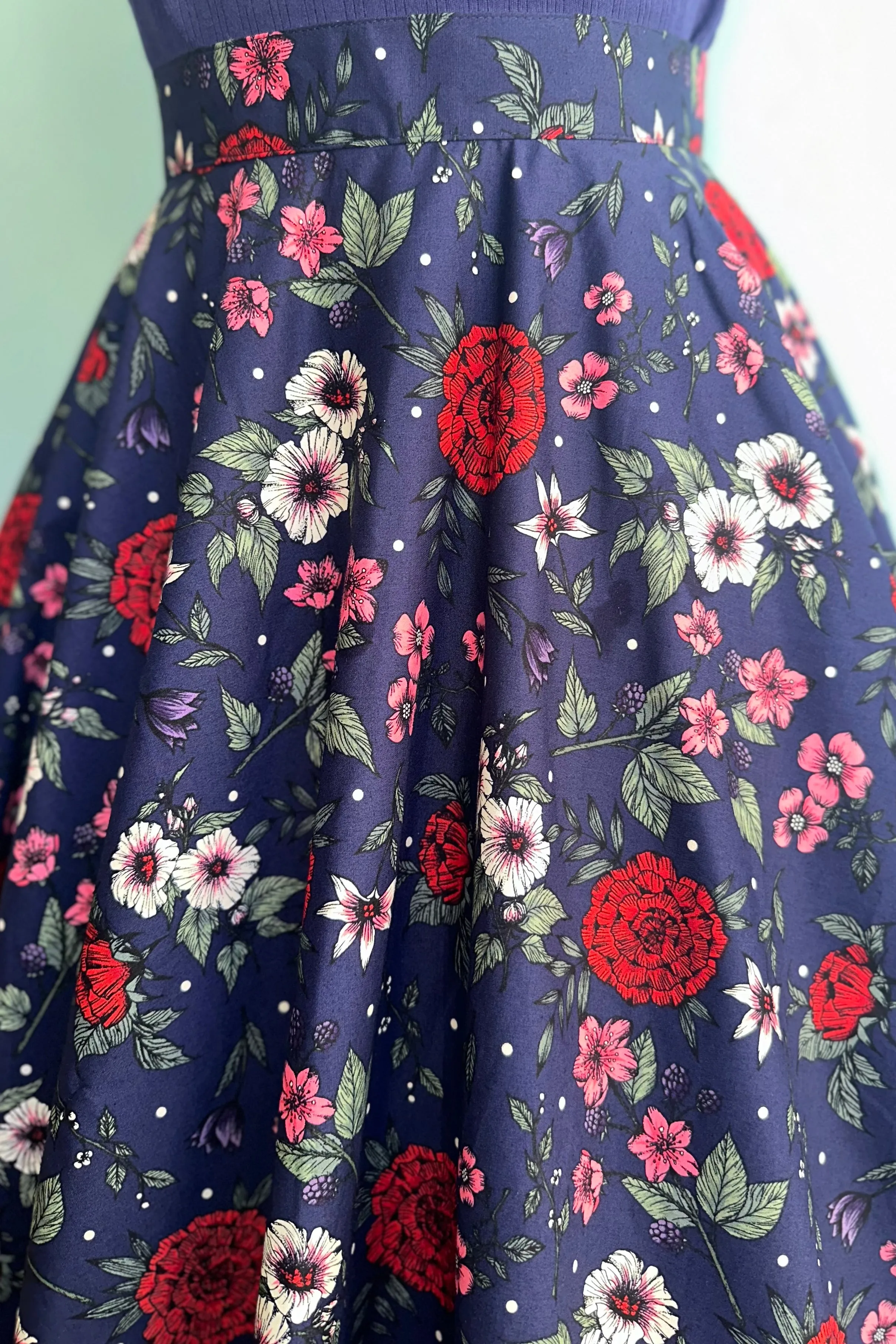 Camellia Circle Skirt by Hell Bunny