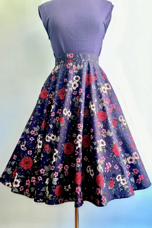 Camellia Circle Skirt by Hell Bunny