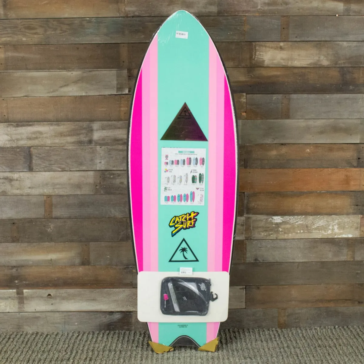 Catch Surf Retro Fish 5’6 x 21.65 x 2.95 Surfboard  - Black/Turquoise