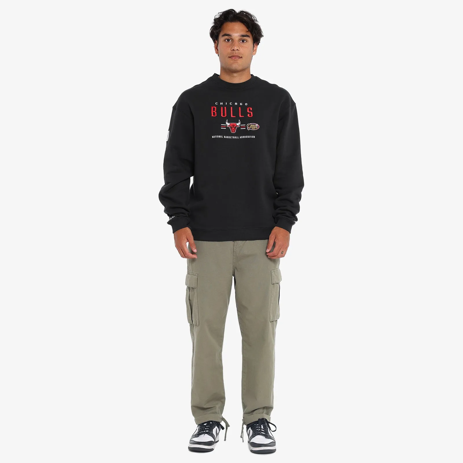Chicago Bulls Zone Crew Sweatshirt - Faded Black