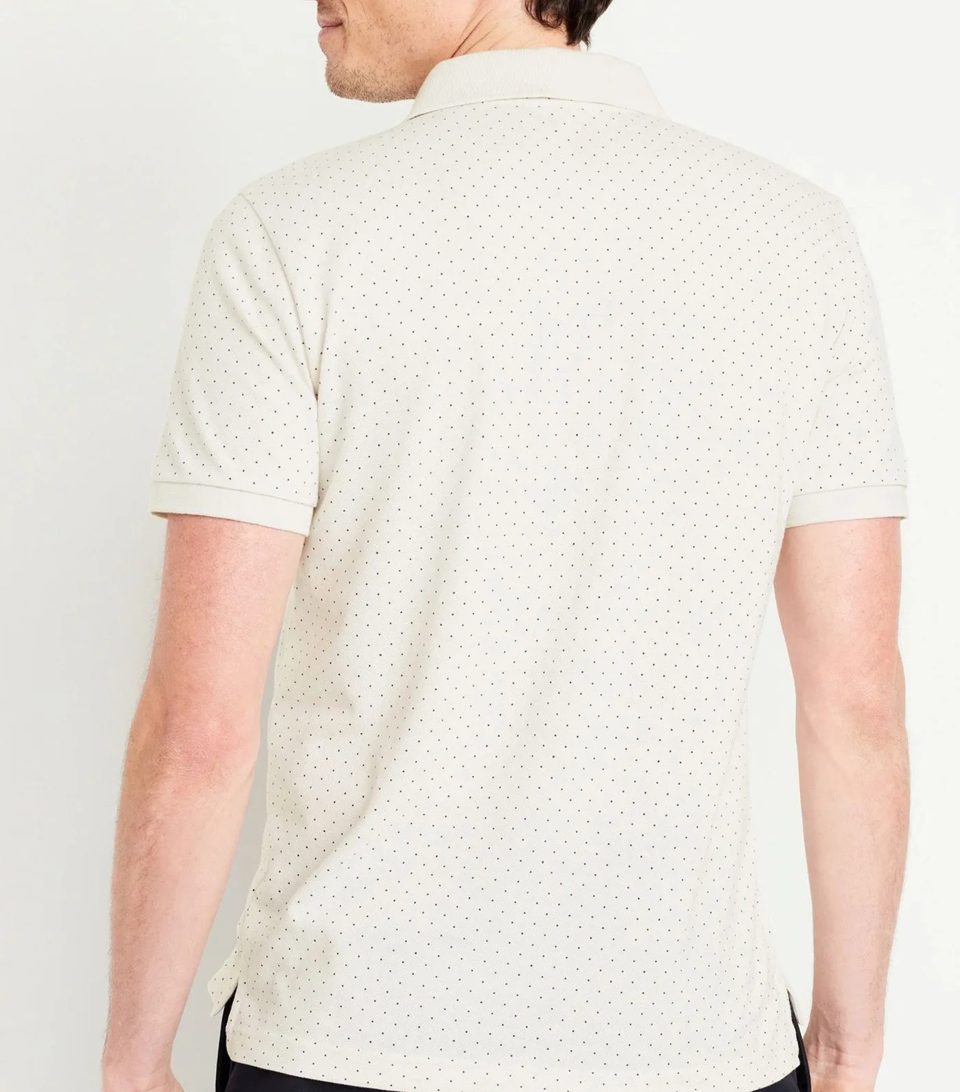 Classic Fit Pique Polo For Men Dots