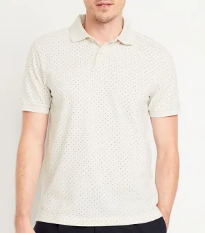 Classic Fit Pique Polo For Men Dots