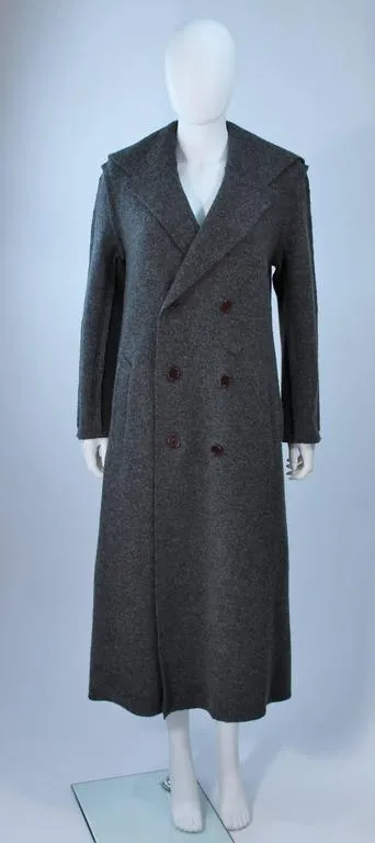 COMME DES GARÇONS Gray Boiled Wool Coat Size S