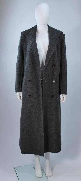 COMME DES GARÇONS Gray Boiled Wool Coat Size S