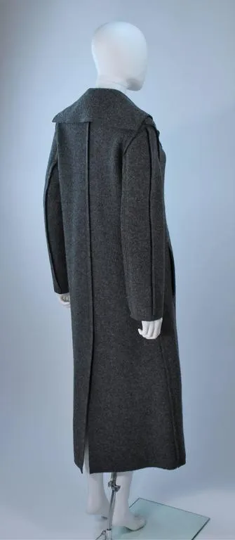 COMME DES GARÇONS Gray Boiled Wool Coat Size S