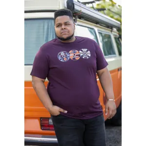 D555 Mens Gibbs Big & Tall Vintage CD's Print Short Sleeve T-Shirt