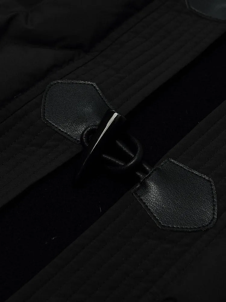 Double-Layer Horn Button Goose Down Garment