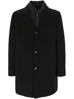 Elegant Blue Tailored Coat for Men