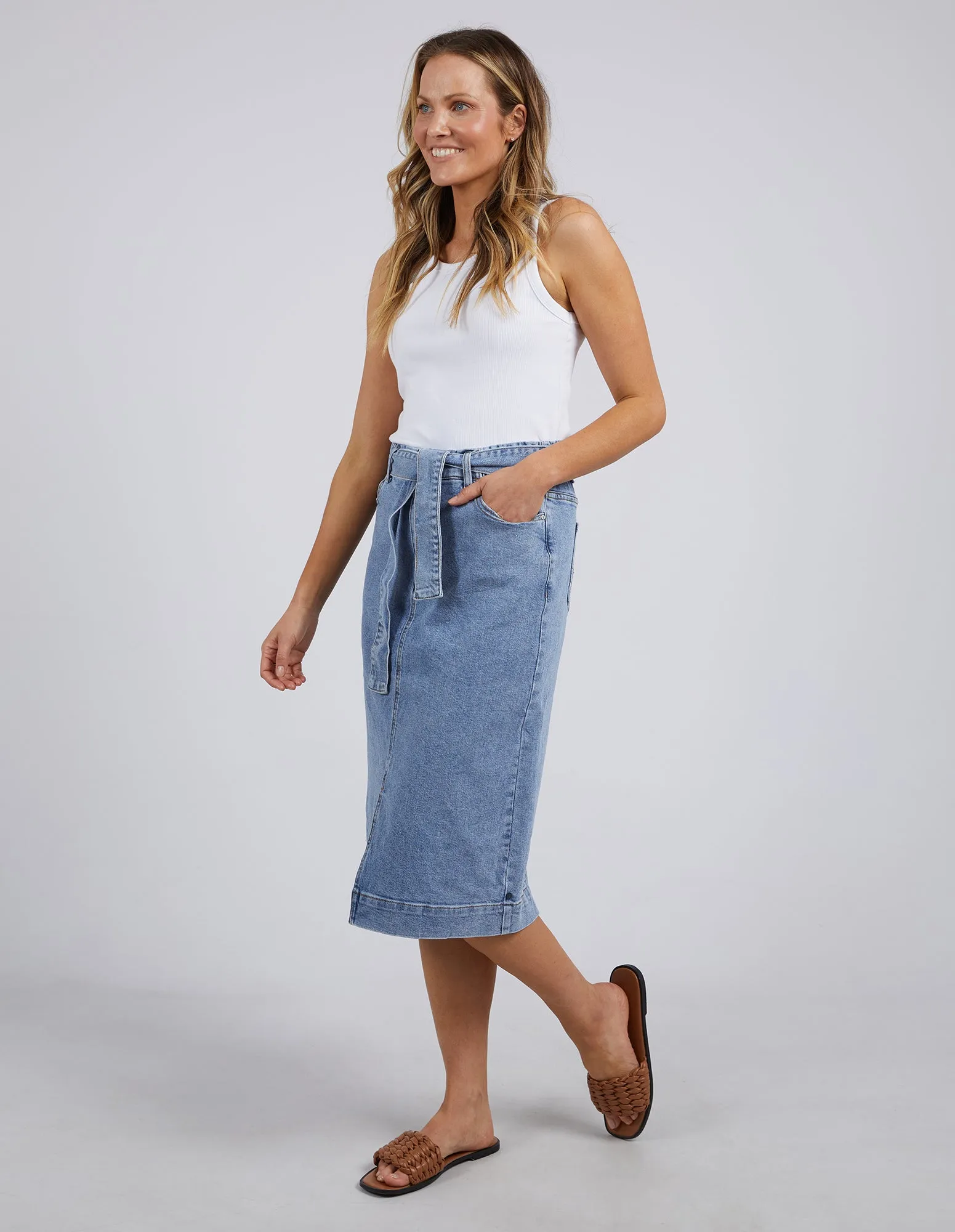 Emily Denim Skirt Light Blue Wash