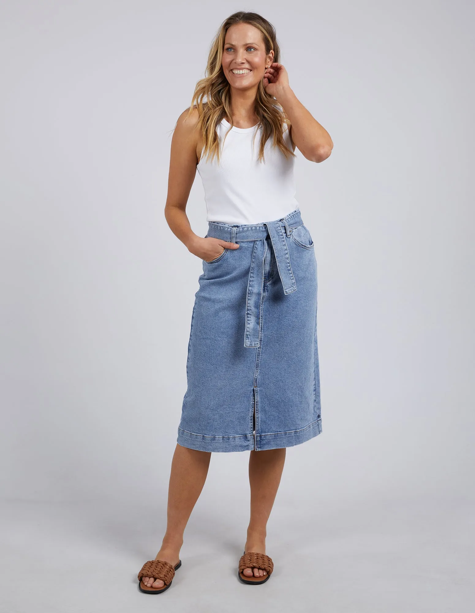 Emily Denim Skirt Light Blue Wash