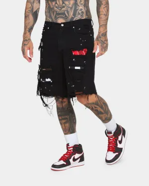 EN ES Apollo Raw Denim Shorts Washed Black