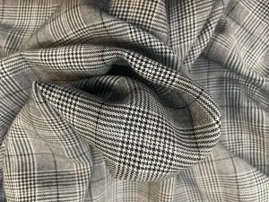 English Cotton Plaid - Black & White