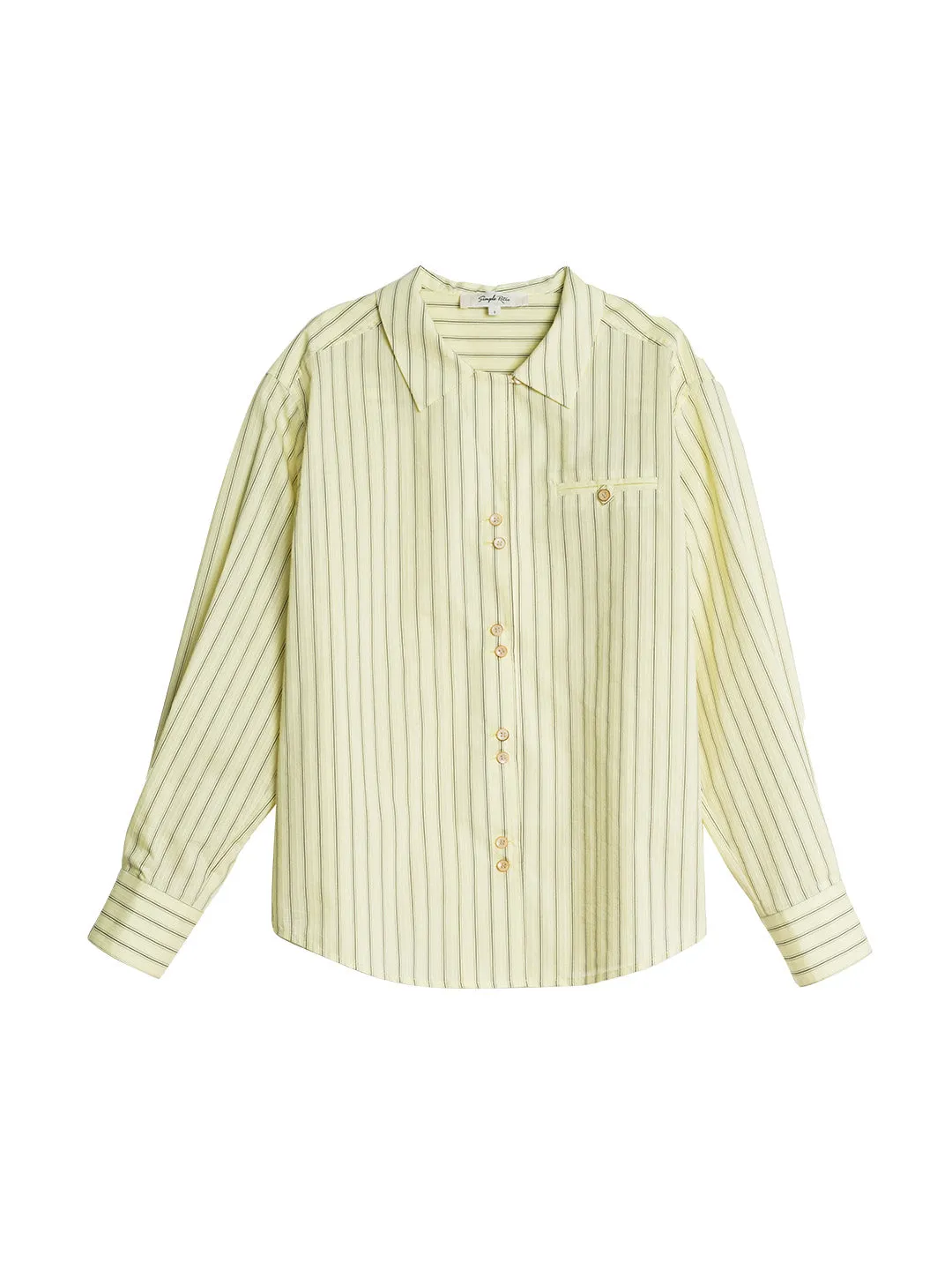 【Final Sale】Georgina Vintage Classic Suit Collar Striped Shirt