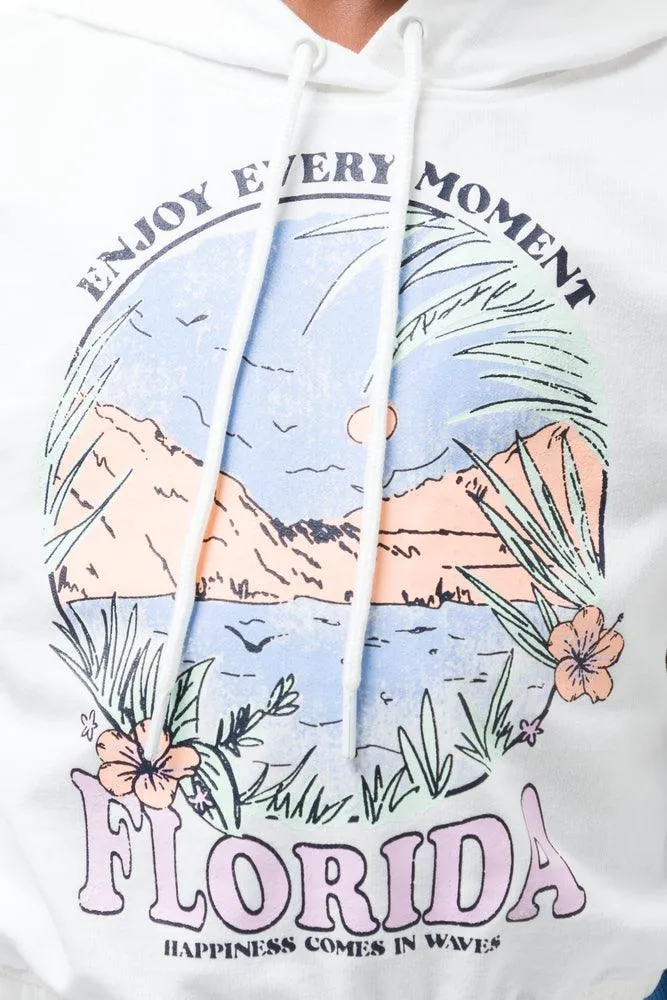 Florida Sleeveless Hoodie White