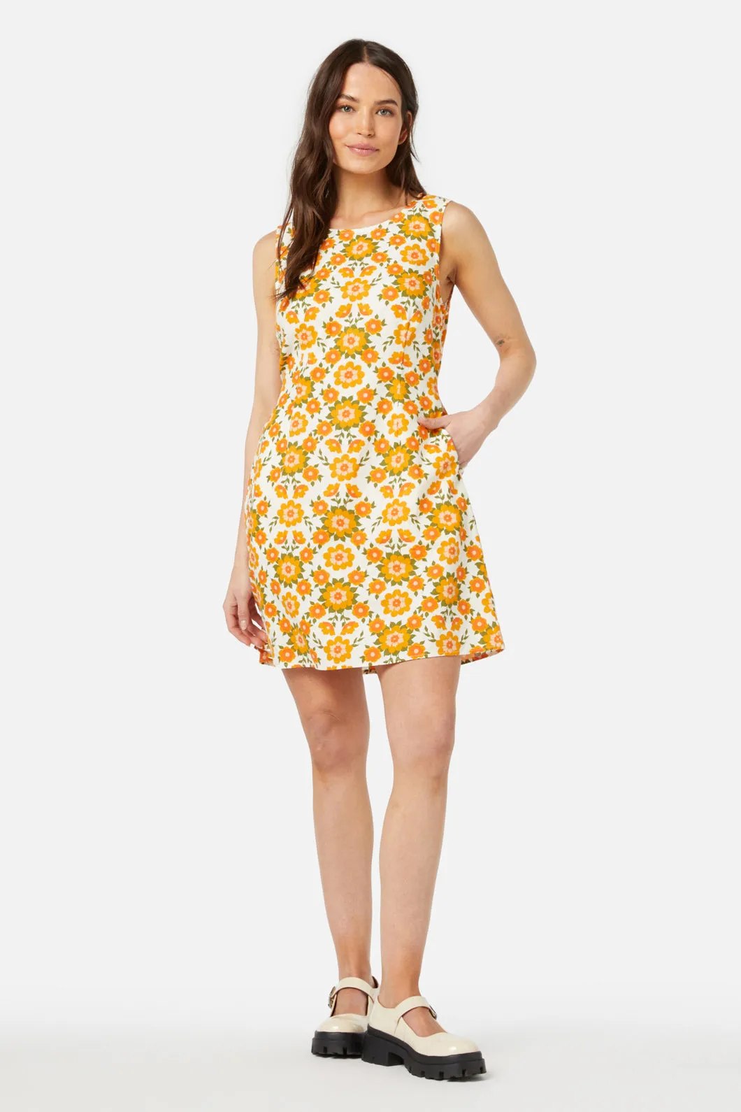 Folk Floral Mini Dress