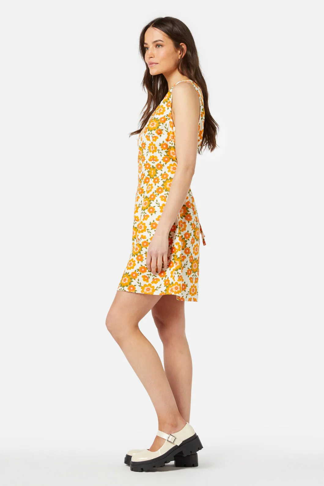 Folk Floral Mini Dress