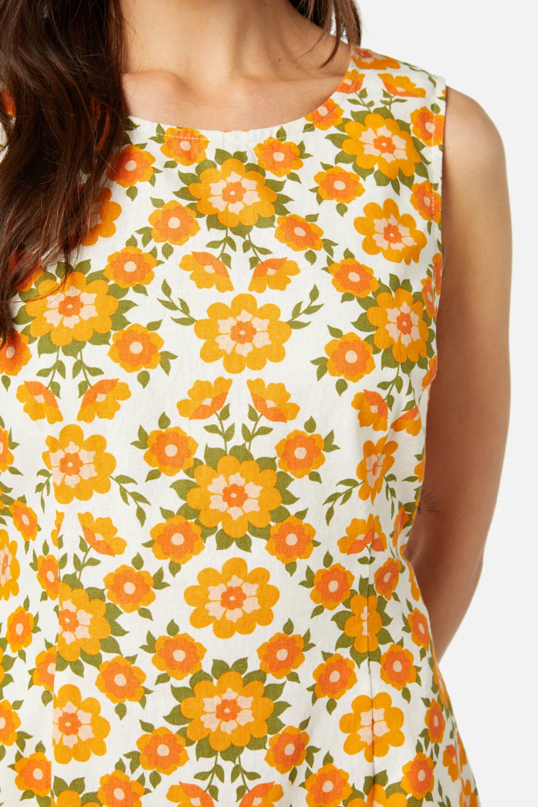Folk Floral Mini Dress