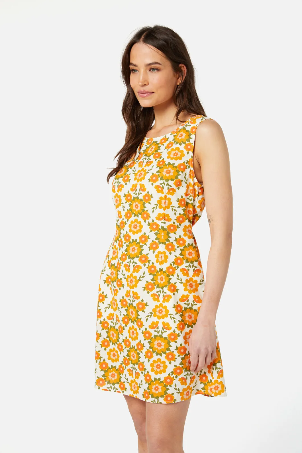Folk Floral Mini Dress