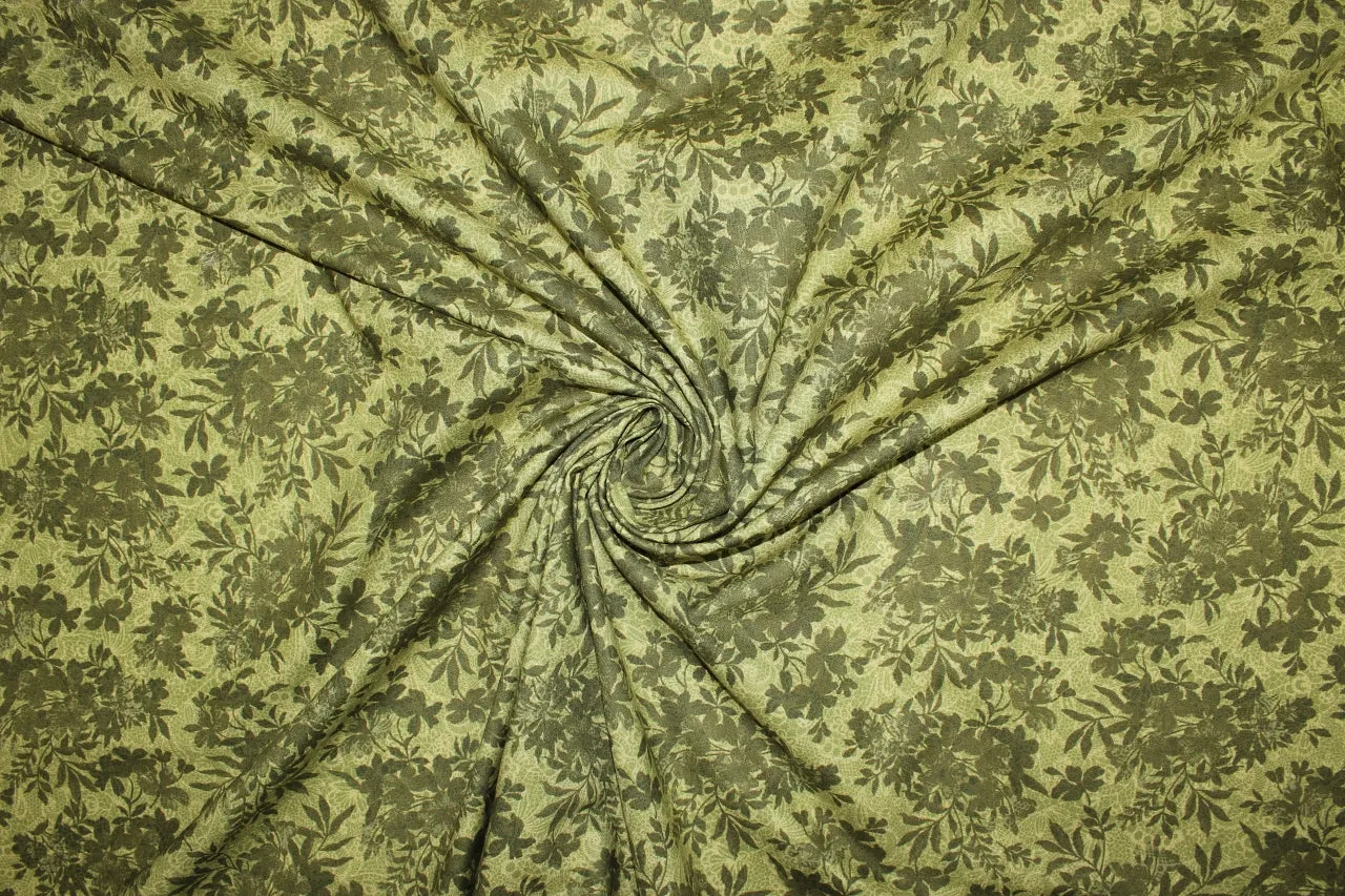 Green Gables Floral Cotton - Greens