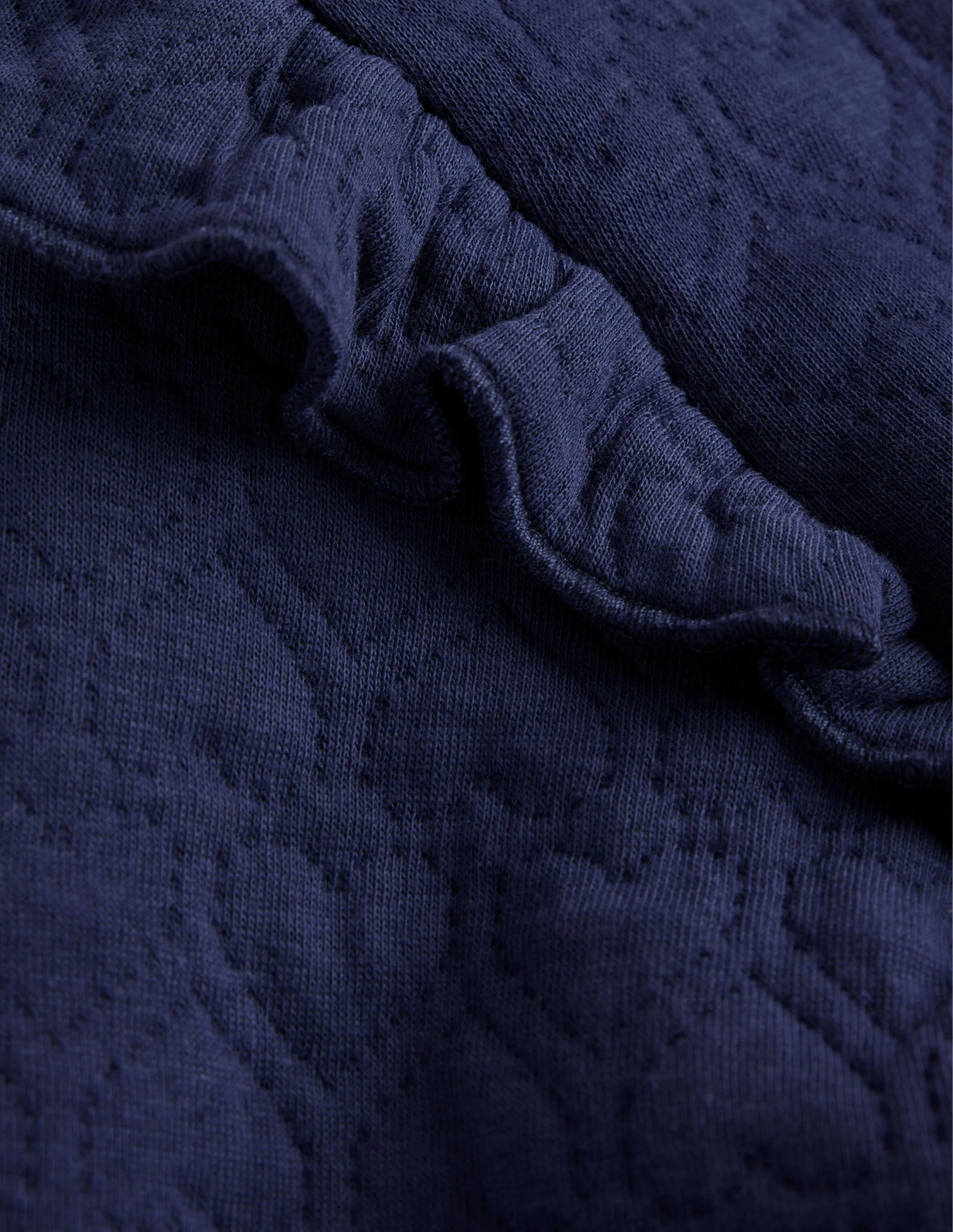 Heart Jacquard Sweat Dress-College Navy