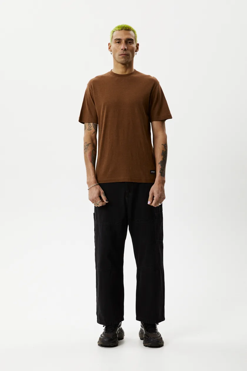 Hemp Retro T-Shirt - Classic Toffee
