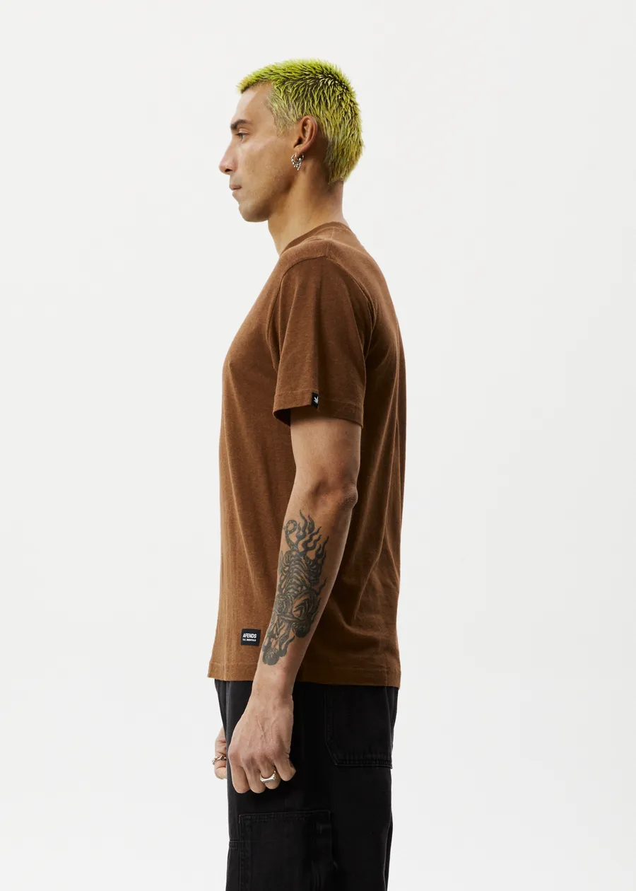 Hemp Retro T-Shirt - Classic Toffee