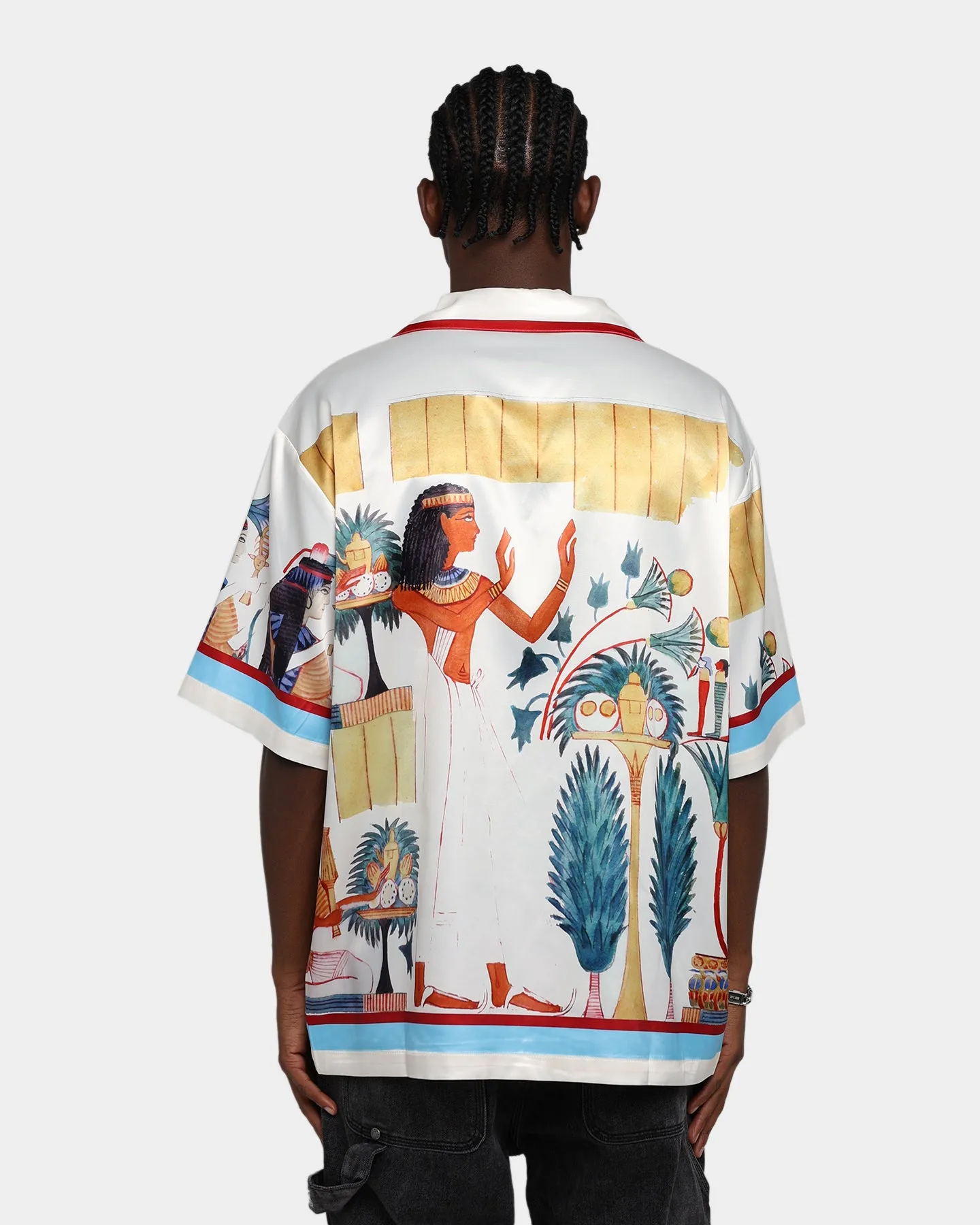 International Collective Ancient Scriptures Button Down Shirt White