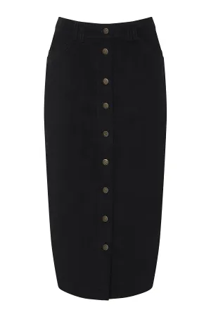 ISABEL - Organic Cotton Skirt Black