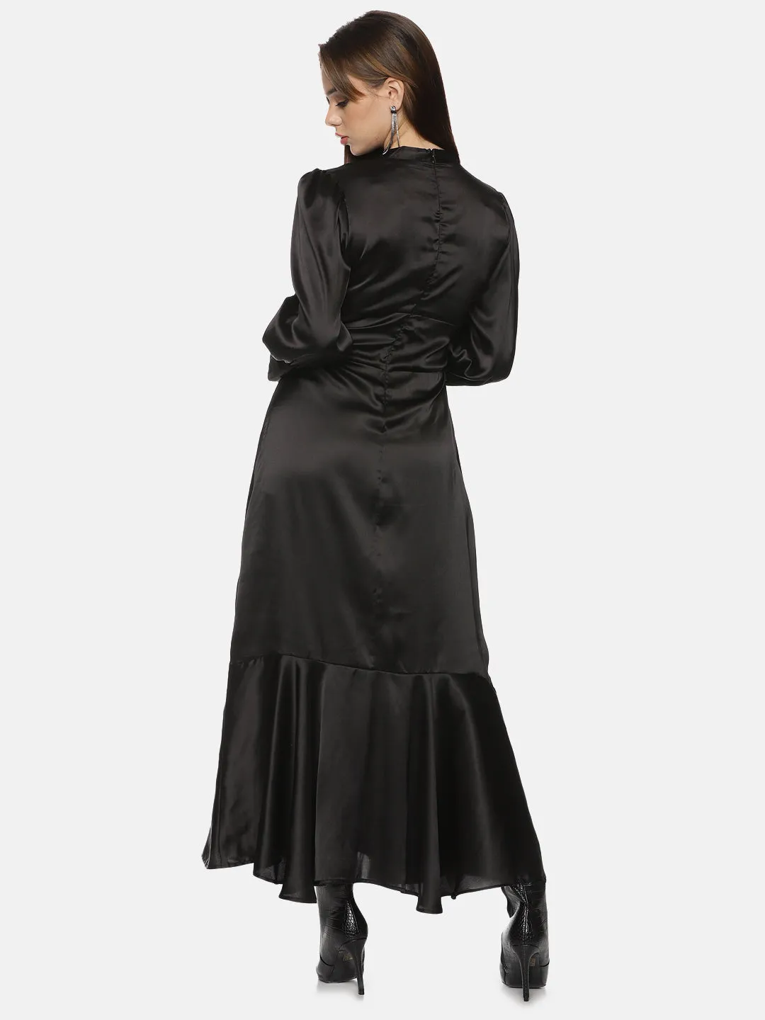 IS.U Black Vintage Maxi Dress