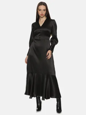 IS.U Black Vintage Maxi Dress