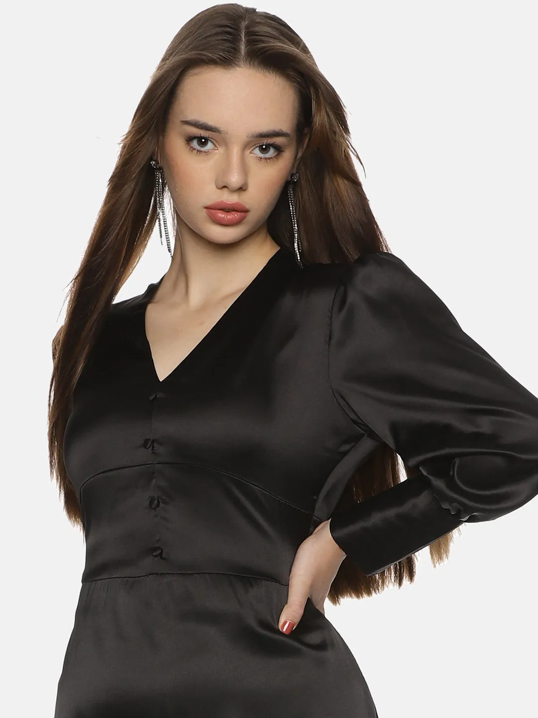 IS.U Black Vintage Maxi Dress