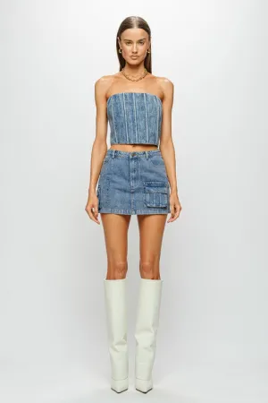 JOSS DENIM CARGO SKIRT